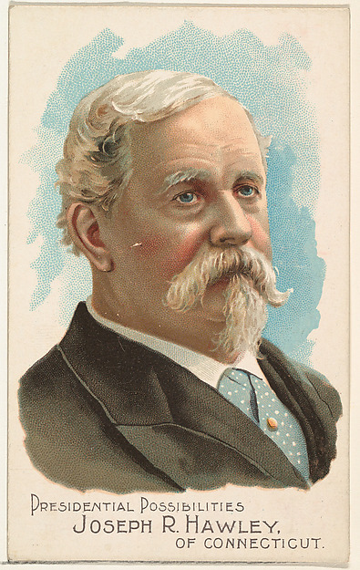 W. Duke, Sons & Co., Joseph R. Hawley of Connecticut, from the Presidential Possibilities series (N124) issued by Duke Sons & Co. to promote Honest Long Cut Tobacco