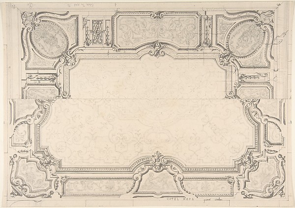Jules-Edmond-Charles Lachaise, Design for Grand Salon Ceiling, Hôtel Hope