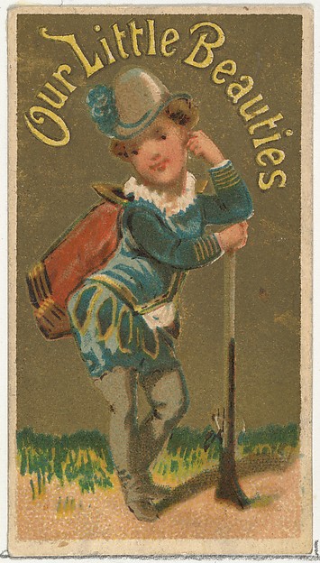Allen & Ginter, From the Girls and Children series (N58) promoting Our Little Beauties Cigarettes for Allen & Ginter brand tobacco products