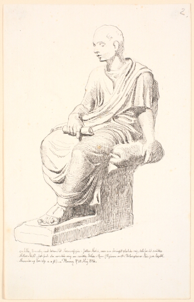 Johan Thomas Lundbye, Studie efter en figur af en siddende mand