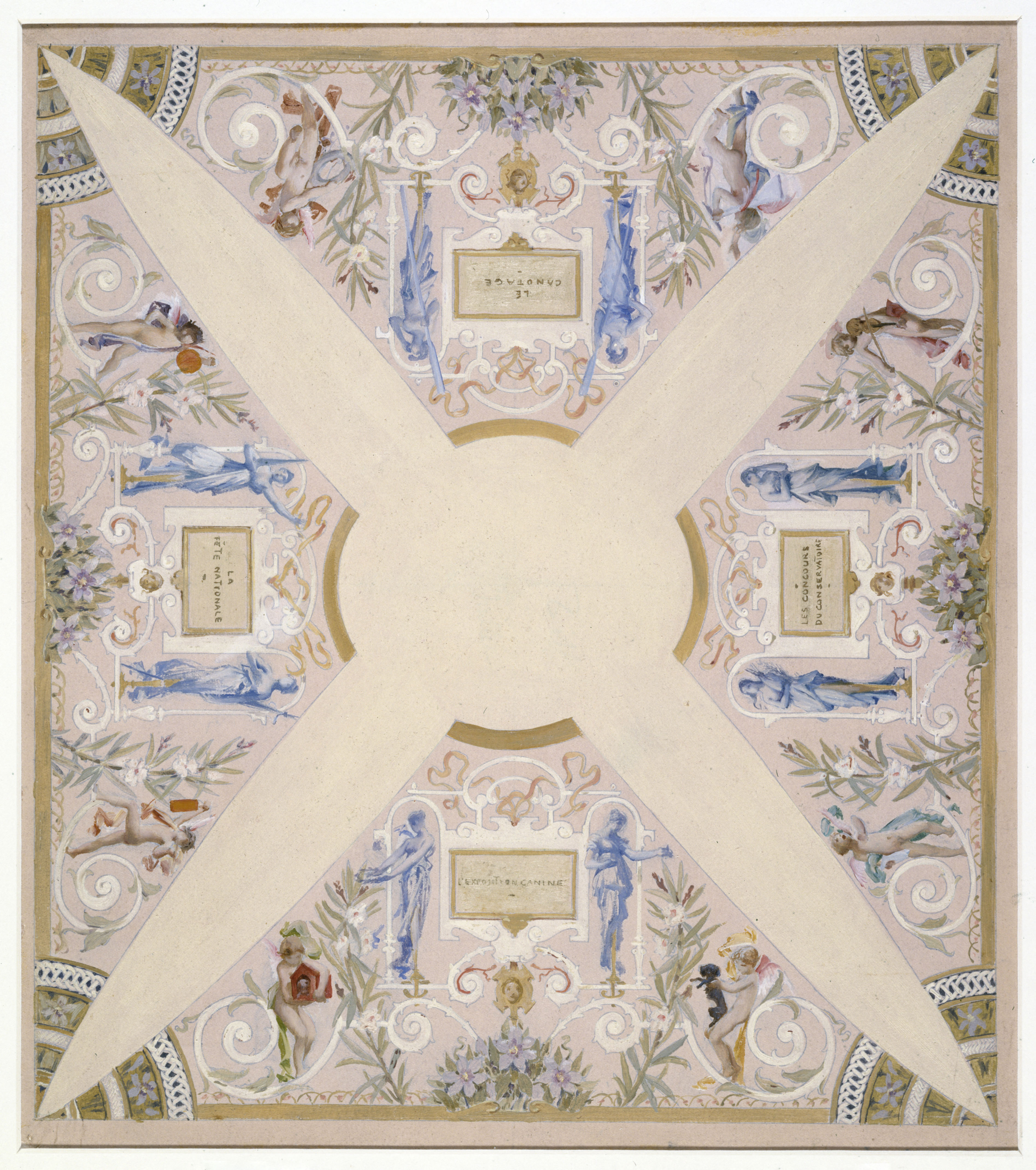Luc-Olivier Merson, Esquisse pour l'escalier des Fêtes de l'Hôtel de Ville de Paris : Juillet