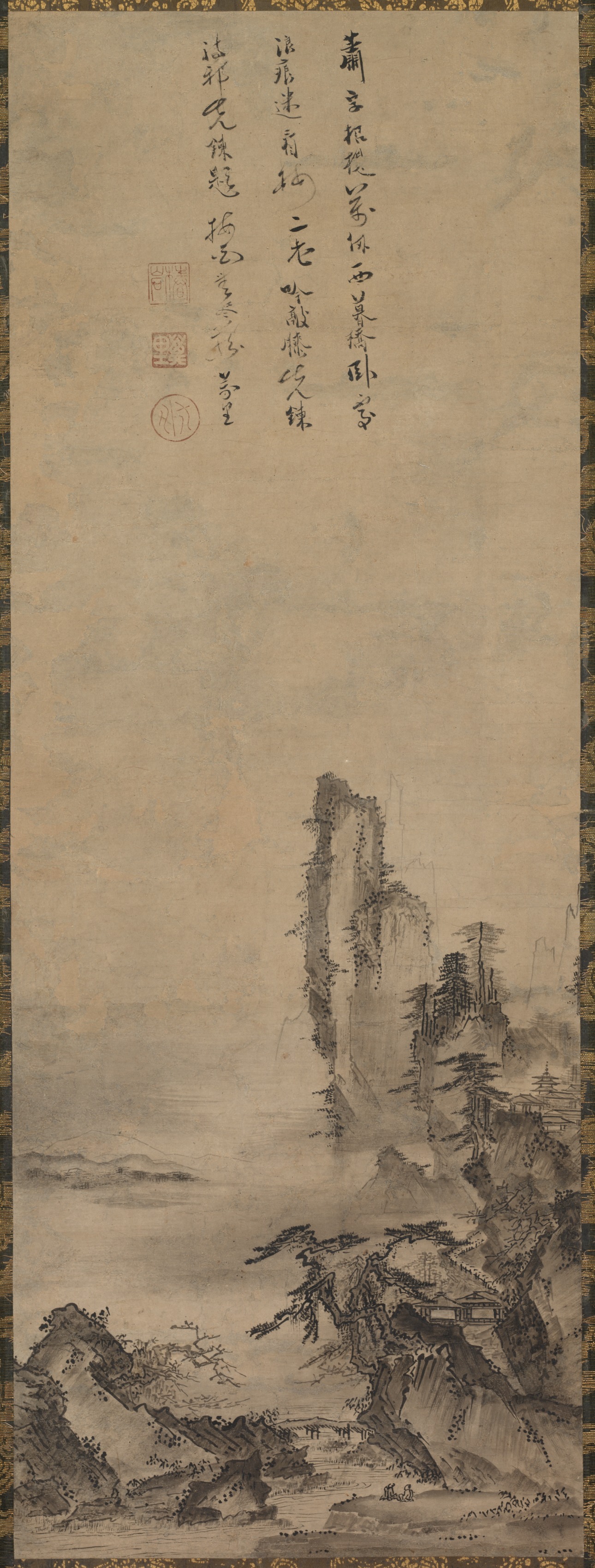 Kenkō Shōkei, Lonely Temple and Towering Cliff