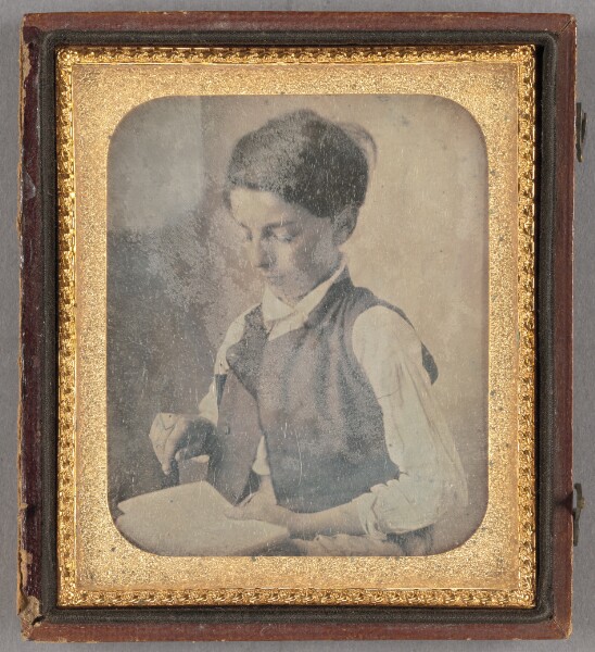 Unknown, [Portrait of a Young Boy Reading]