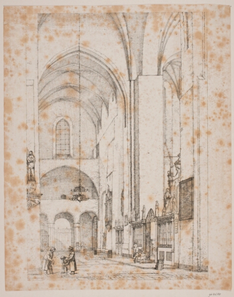 Christen Købke, Prospekt af det indre af den nordlige korsarm af Århus domkirke
