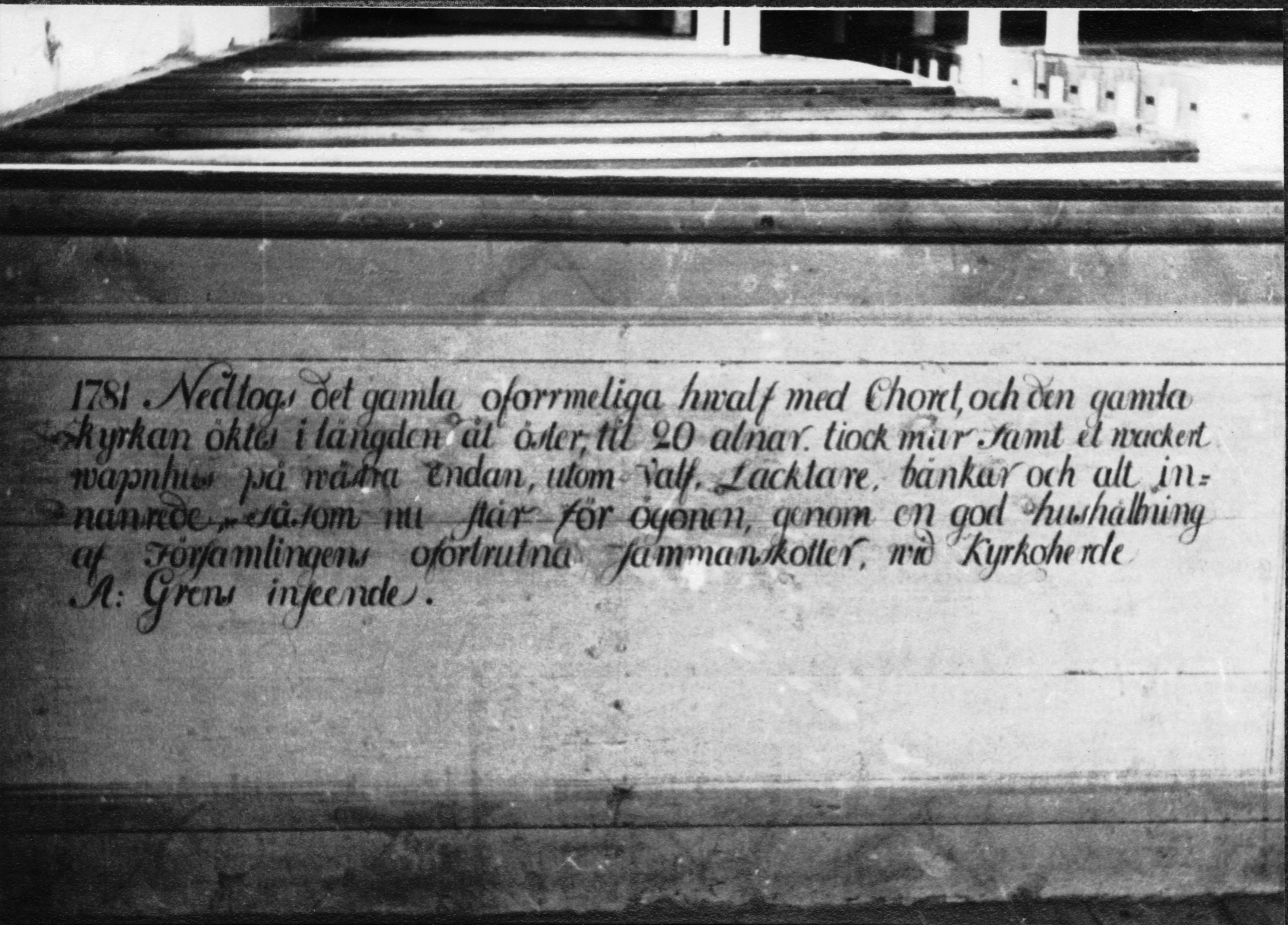 Bertil Berthelson, Öckerö gamla kyrka