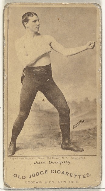 Goodwin & Company, Jack Dempsey, from the Celebrities and Prizefighters series (N174) for Old Judge Cigarettes
