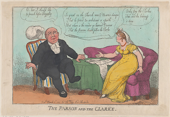 Thomas Rowlandson, The Parson [Reverend O'Meara] and the Clarke