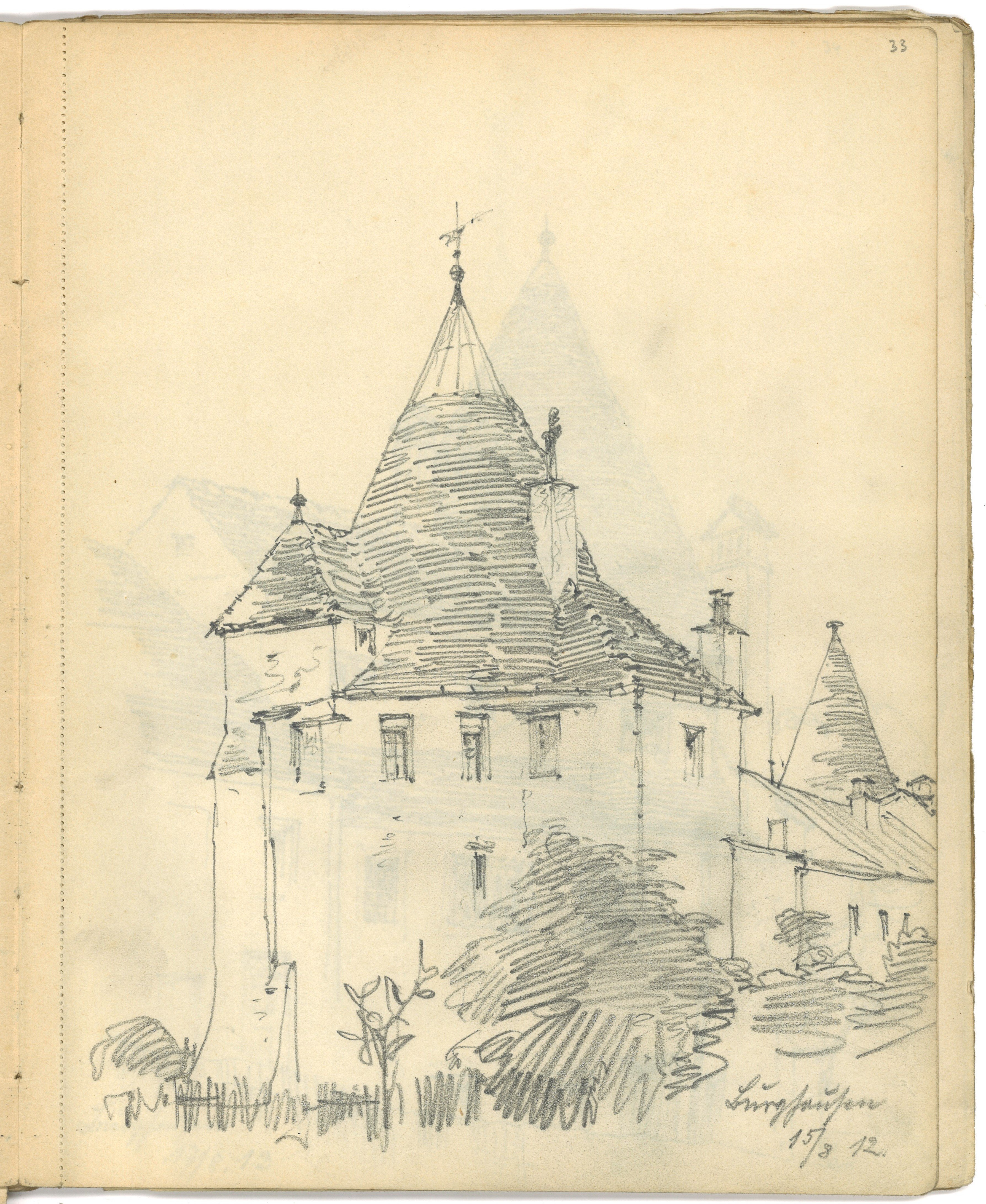 Otto Stiehl, Burghausen/Salzach (Oberbayern): Burg, sechster Burghof, Teilansicht