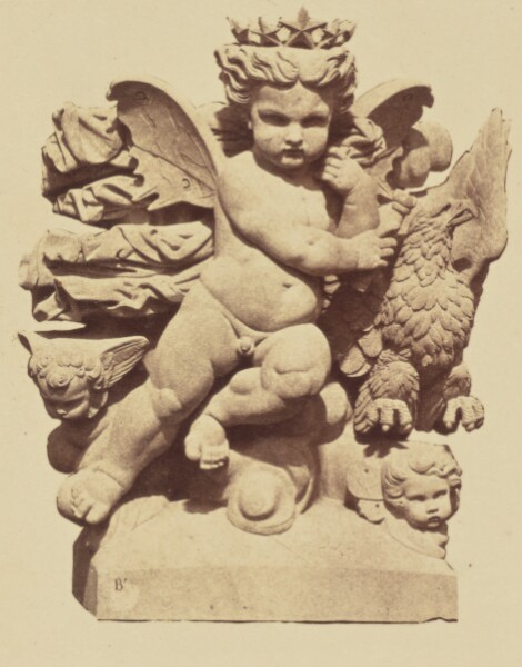 Édouard Baldus, ["L'Air", Sculpture by Hyacinthe Phileas Sobre, Decoration of the Louvre, Paris]