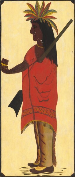 American 19th Century, Indian Tobacco Shop Sign [obverse, Indian facing left]