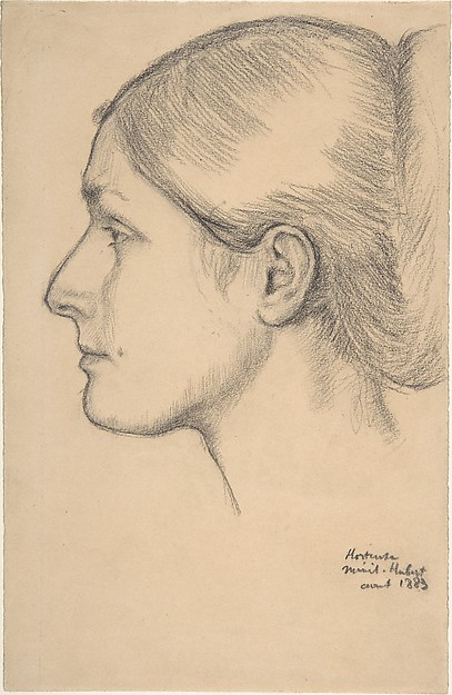 Edgar Degas, Portrait of Hortense Valpinçon (Mme. Jacques Fourchy)