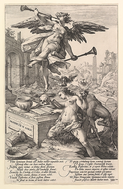 Hendrick Goltzius, Fame and History, from "The Roman Heroes"