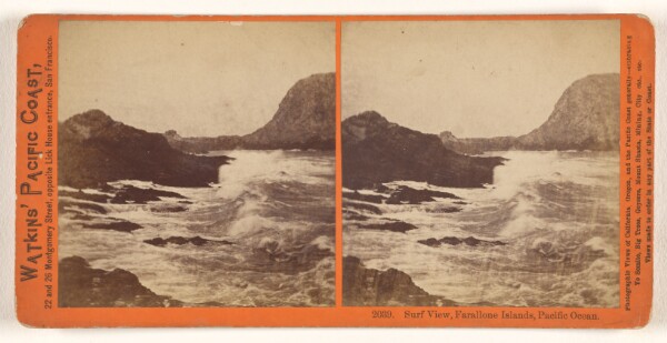 Carleton Watkins, Surf View, Farallone [sic] Islands, Pacific Ocean.