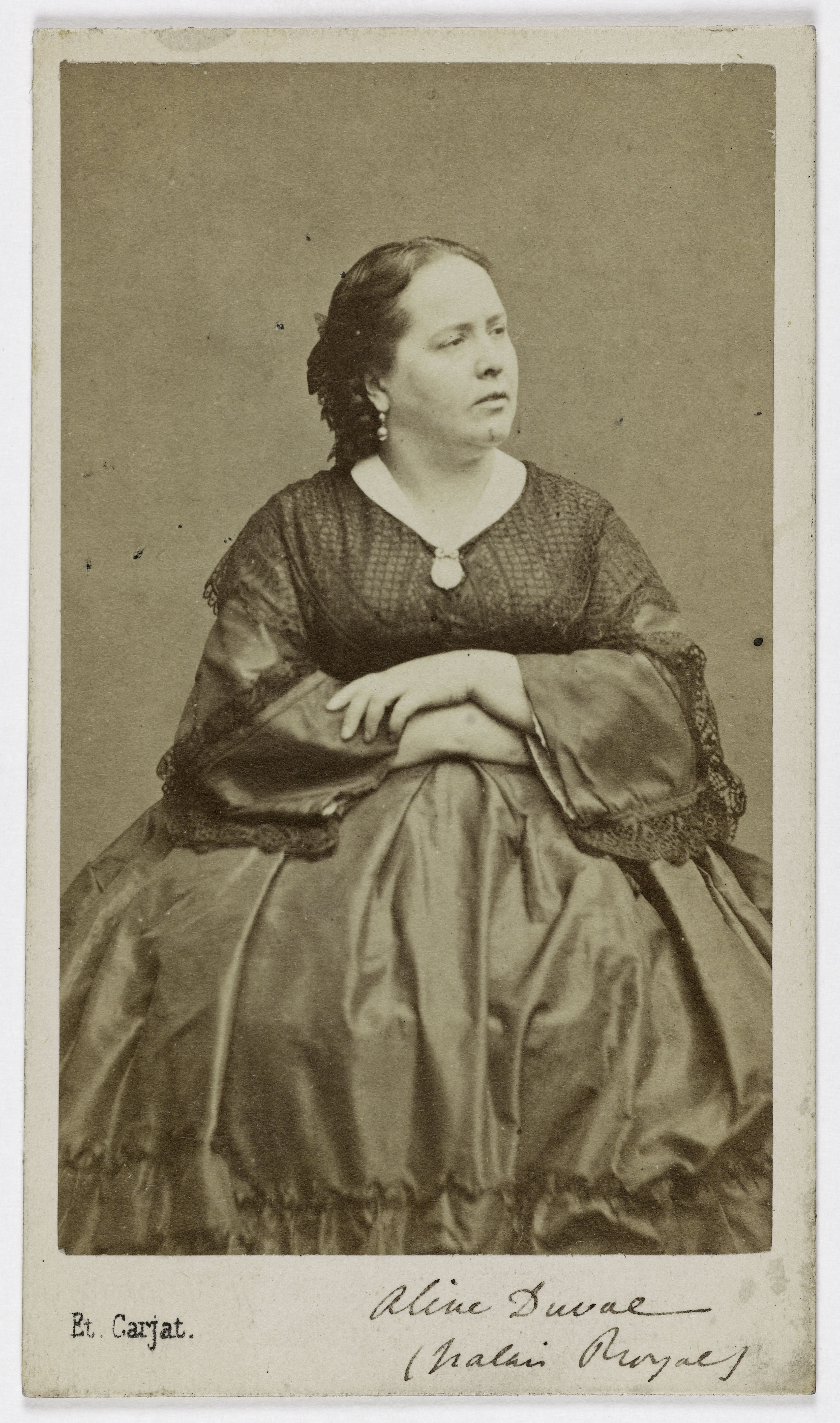 Carjat & Cie, Portrait d'Aline Duval (1824-1903) (actrice, rôles de grisette)