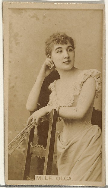W. Duke, Sons & Co., Mlle. Olga, from the Actors and Actresses series (N145-8) issued by Duke Sons & Co. to promote Duke Cigarettes