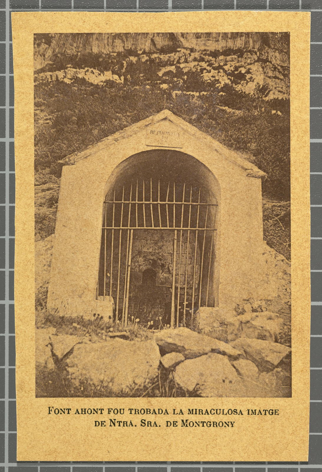 Desconegut, Source ahont was found the miraculous image of Ntra. Mrs. de Montgrony