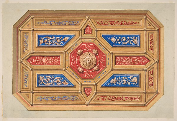 Jules-Edmond-Charles Lachaise, Design for a paneled ceiling