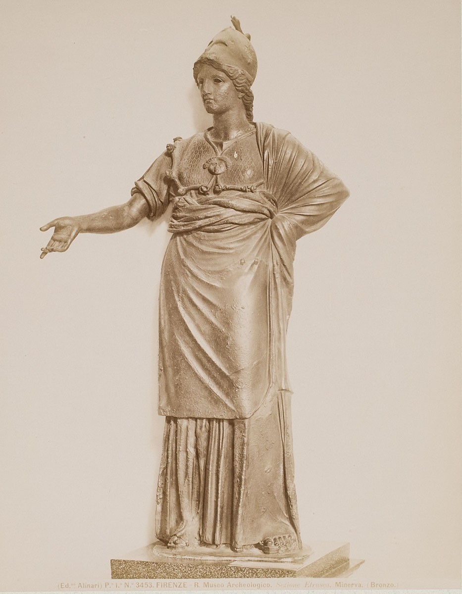 Fratelli Alinari, Minerva (Athene), etruskische Bronze, Museo Archeologico, Florenz