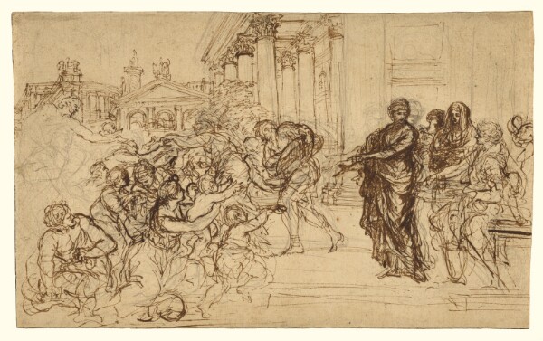 Pietro da Cortona, Saint Cecilia Giving Alms to the Poor