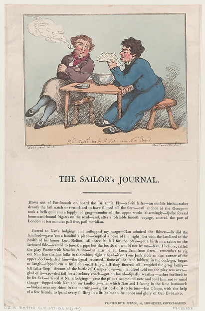 Thomas Rowlandson, The Sailor's Journal