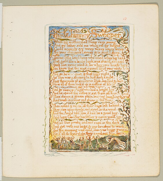 William Blake, Songs of Innocence: The Chimney Sweeper