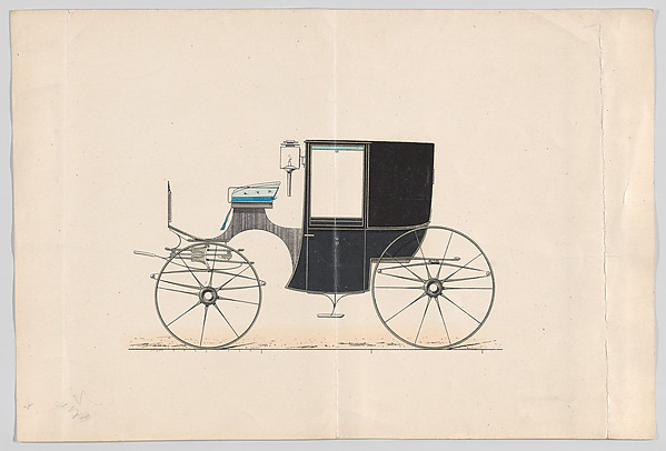 Anonymous, French, 19th century, Design for Brougham