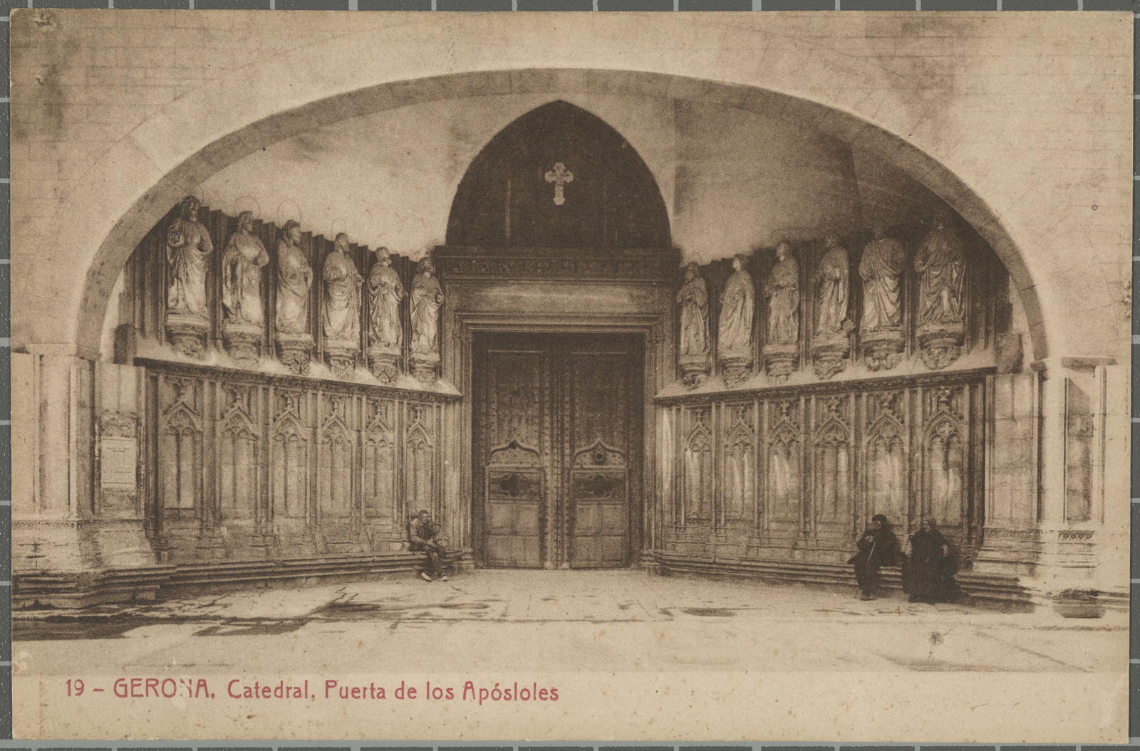 Desconegut, 19 - GERONA. Catedral. Puerta de los Apóstoles