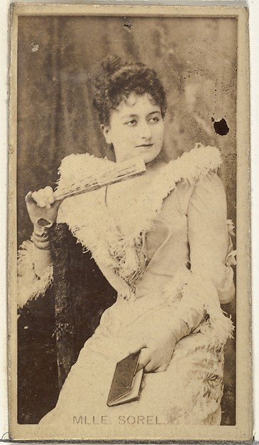 W. Duke, Sons & Co., Mlle. Sorel, from the Actors and Actresses series (N145-8) issued by Duke Sons & Co. to promote Duke Cigarettes