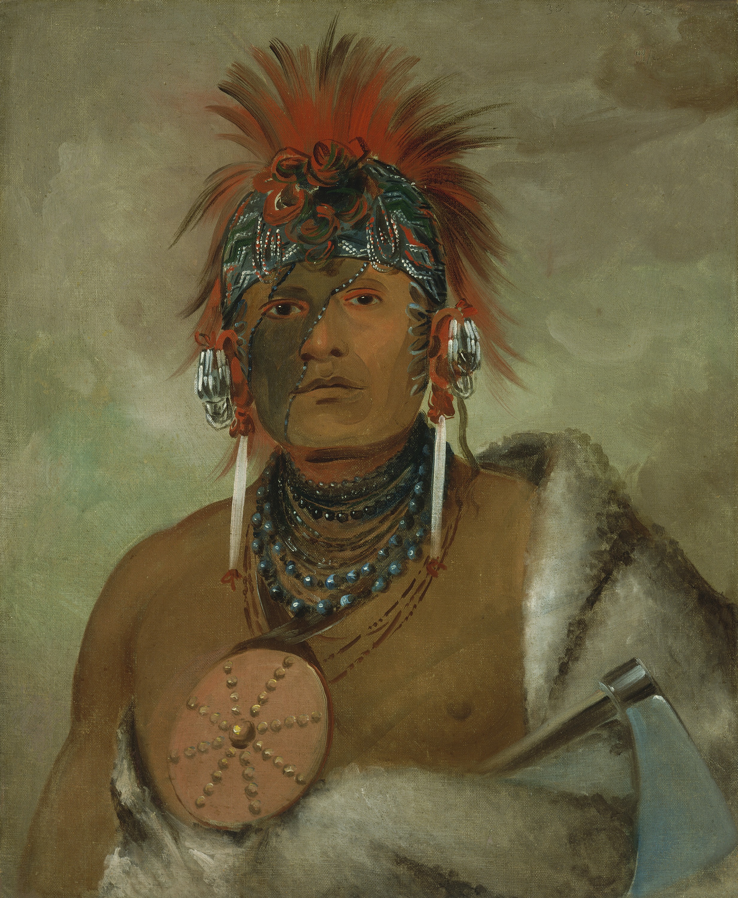 George Catlin, Wá-hón-ga-shee, No Fool, a Great Fop