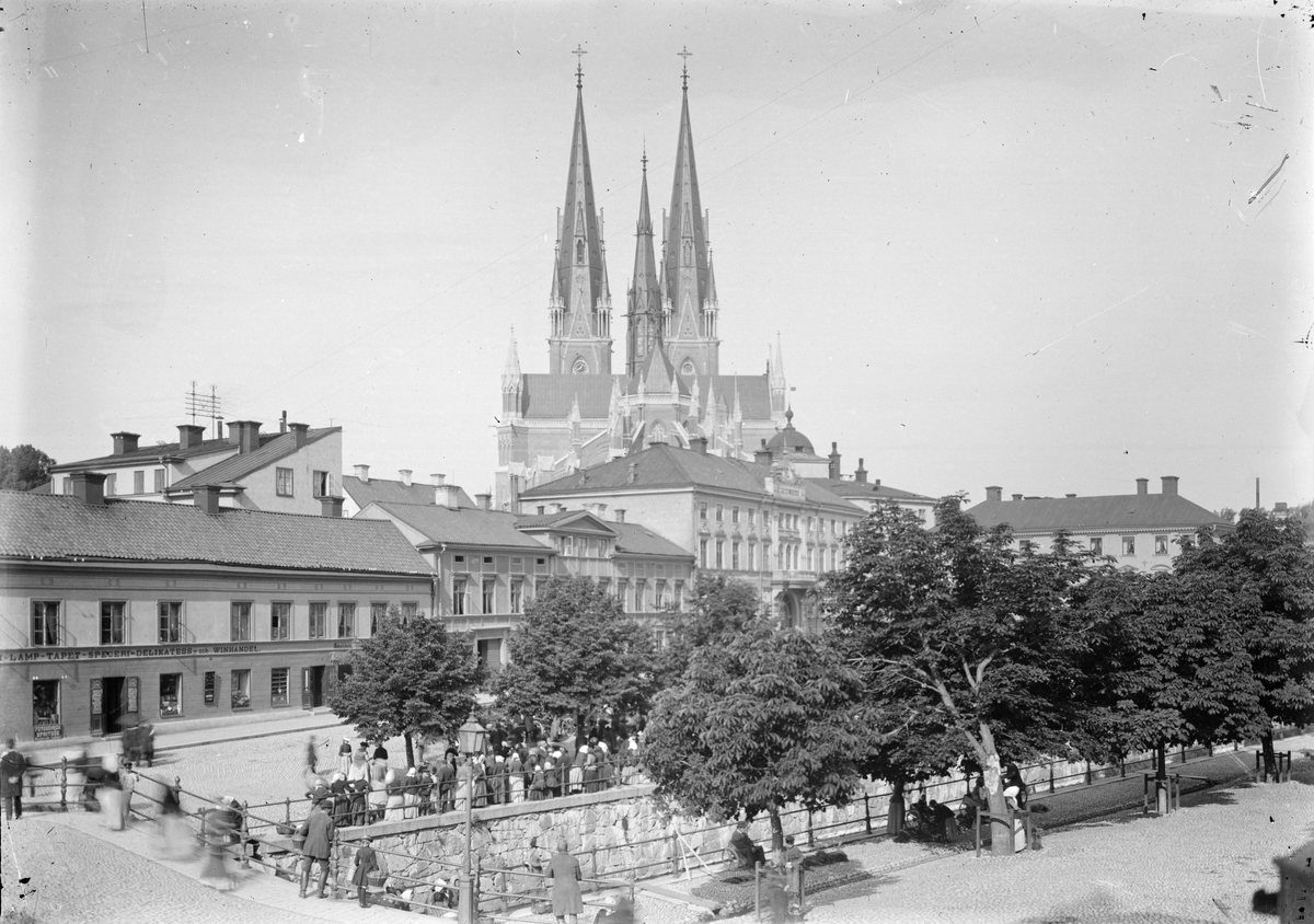 Henri Osti's Fotografiateliér, Drying trade at Fyristorg, Uppsala likely before 1899