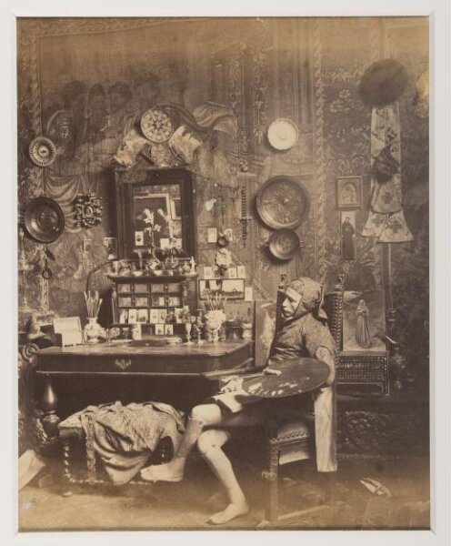Unknown, Artist's studio with lay figure, c1880s.