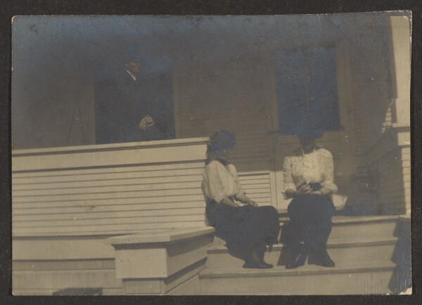 Louis Fleckenstein, [Figures on a Porch]