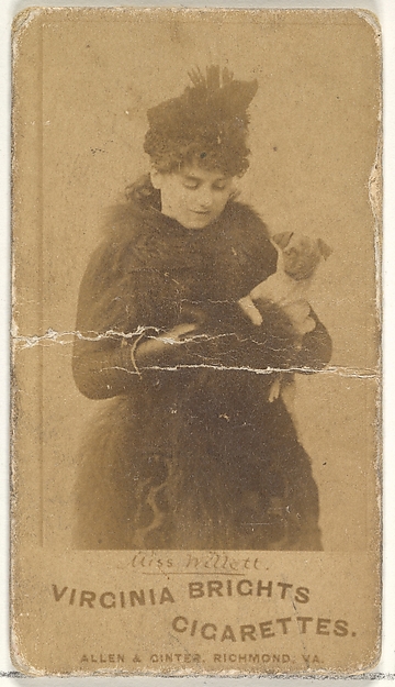 Allen & Ginter, Miss Willett, from the Actors and Actresses series (N45, Type 1) for Virginia Brights Cigarettes