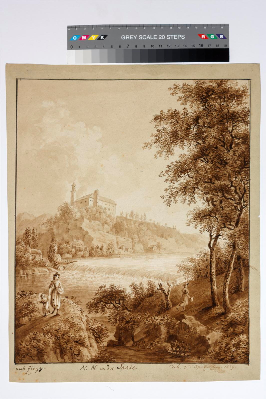 Johann Wilhelm (autor) Krause, Saale by river