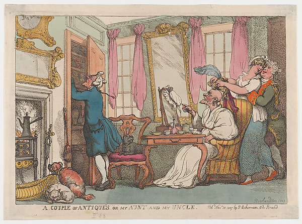 Thomas Rowlandson, A Couple of Antiques or my Aunt and my Uncle