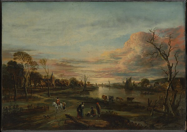 Aert van der Neer, Landscape at Sunset