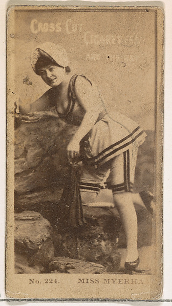 W. Duke, Sons & Co., Card Number 224, Miss Myerha, from the Actors and Actresses series (N145-2) issued by Duke Sons & Co. to promote Cross Cut Cigarettes