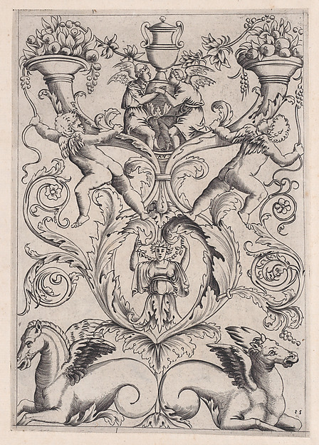 Agostino Veneziano (Agostino dei Musi), Ornamental Panel