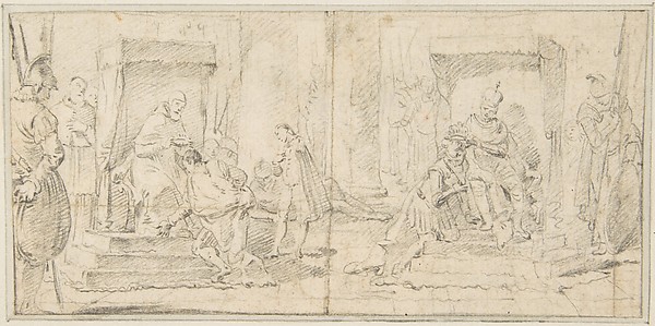 Giovanni Battista Tiepolo, Illustration for a Book:  Two Scenes of Coronation