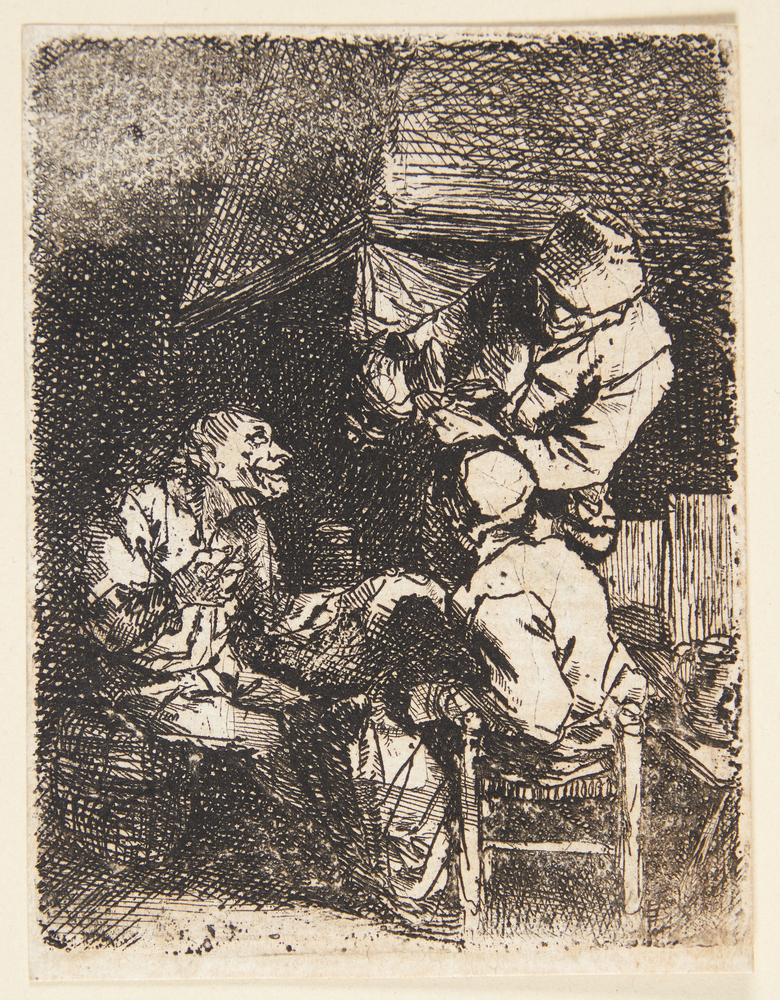 Cornelis Pietersz Bega, Tre figurer ved et ildsted