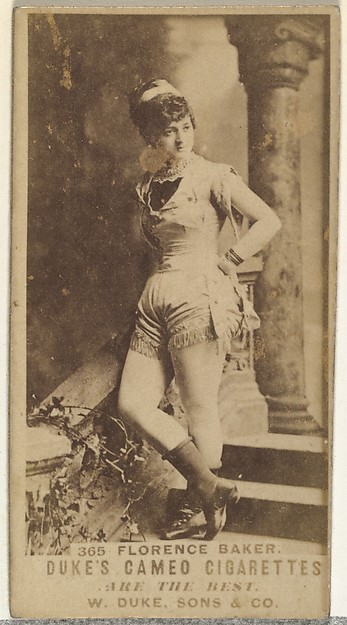 W. Duke, Sons & Co., Card Number 365, Florence Baker, from the Actors and Actresses series (N145-5) issued by Duke Sons & Co. to promote Cameo Cigarettes