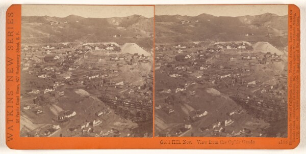 Carleton Watkins, Gold Hill, Nev.  View from the Ophir Grade