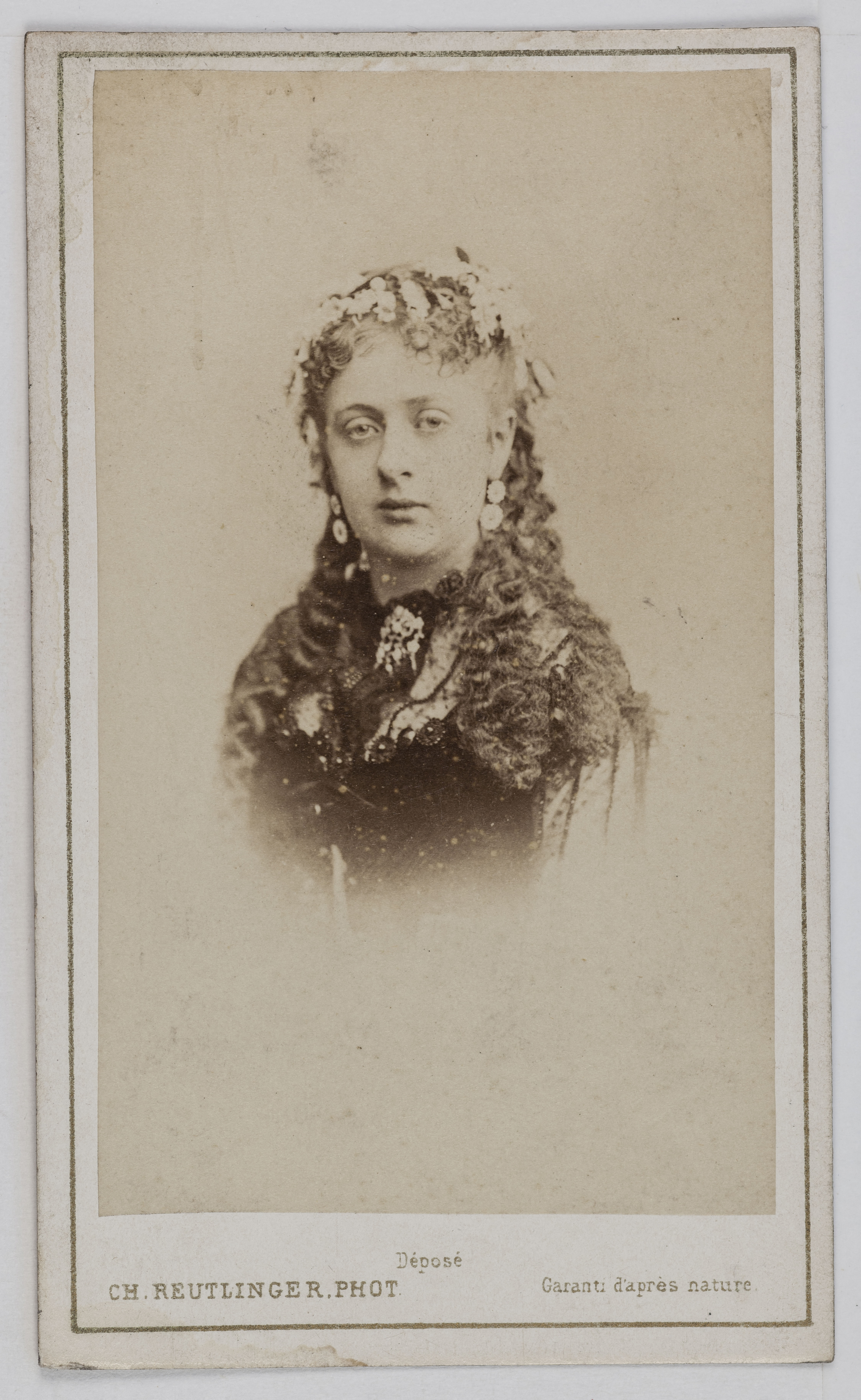 Charles Reutlinger, Portrait d'Anna Van Cuyk, actrice au Théâtre des Variétés.