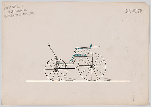 Brewster & Co., Design for Pony Phaeton, no. 3275a