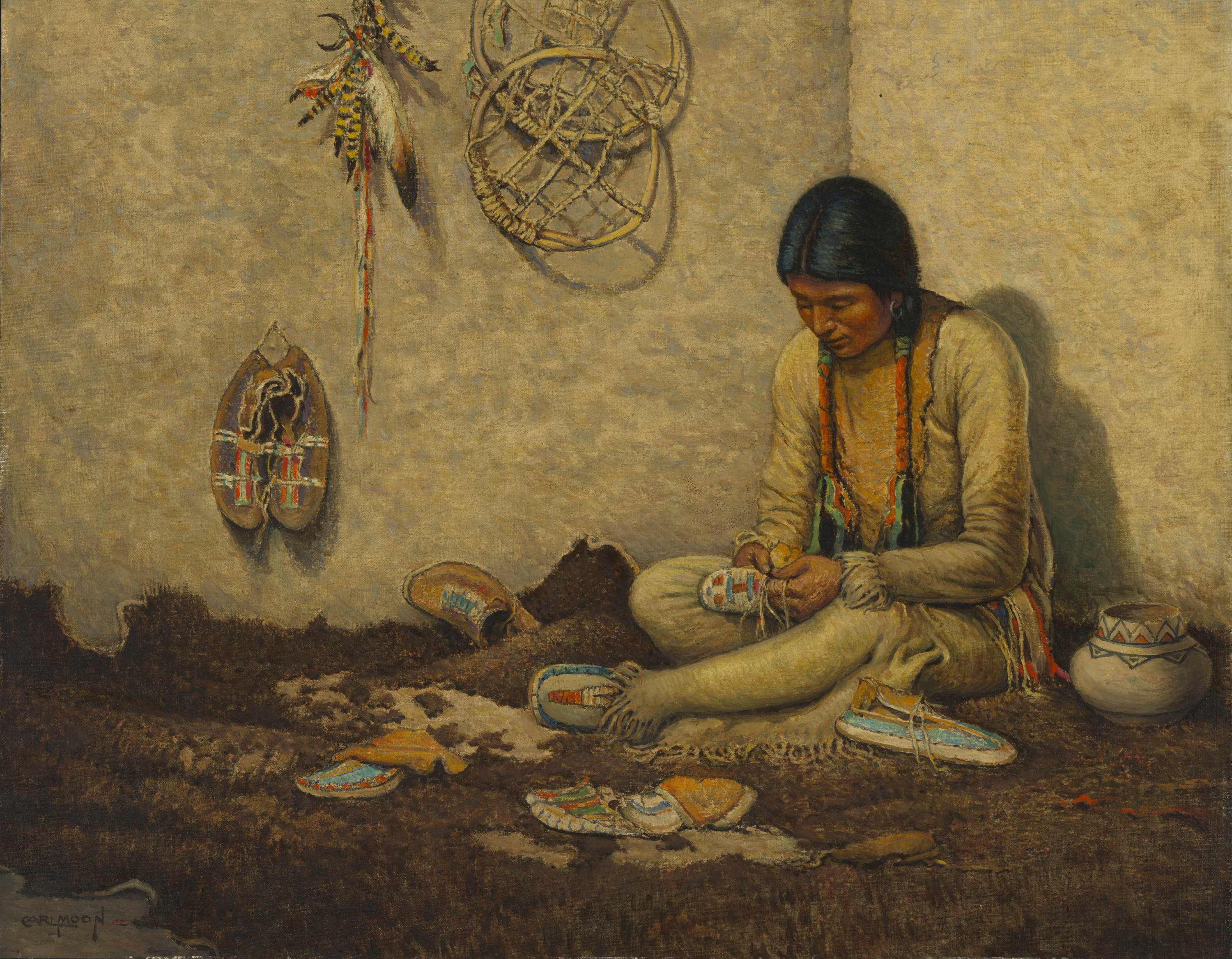 Carl Moon, A Moccasin Maker