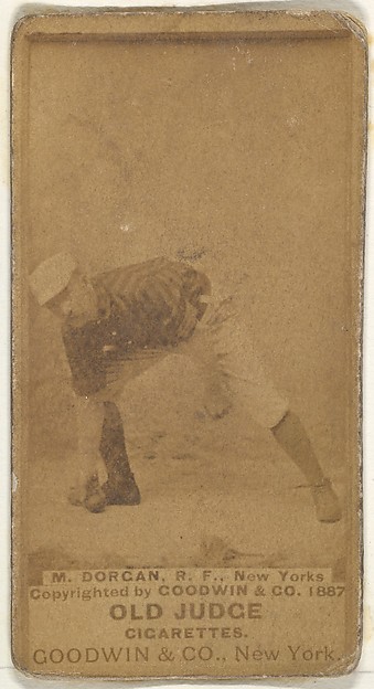 Goodwin & Company, Michael Cornelius Dorgan, Right Field, New York, from the Old Judge series (N172) for Old Judge Cigarettes