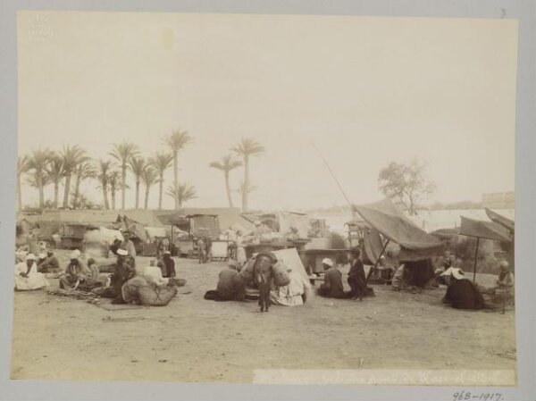 Unknown, Market by the Qasr el-Nil bridge, Cairo