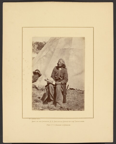 William Henry Jackson, [Washakie or Shoots the Buffalo Running, Shoshone, Wind River Mountains, Wyoming]