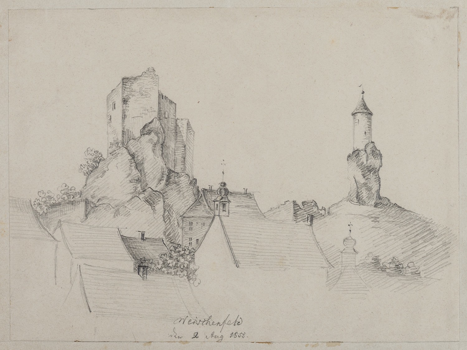 Rudolf Lutter, Waischenfeld (Fränkische Schweiz): Burgruine und Wehrturm "Steinerner Beutel"