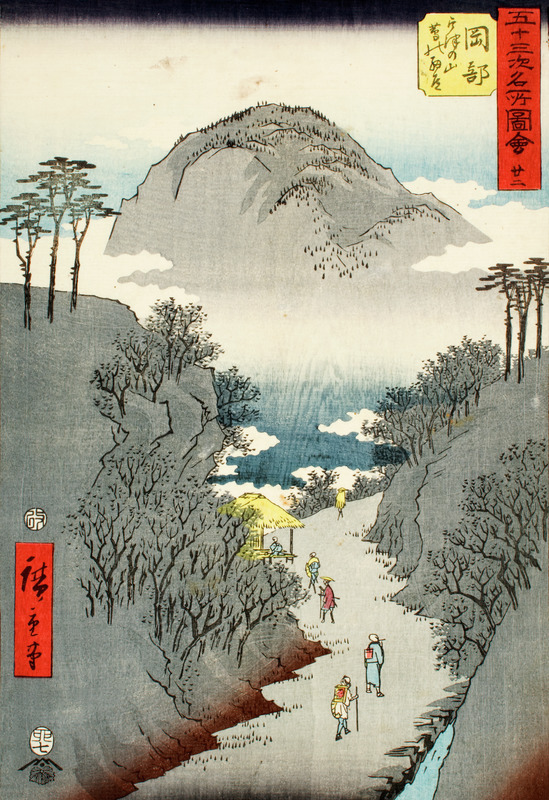 Ando (senare Utagawa Hiroshige) Hiroshige, Träsnitt, Bildkonst, Print, Woodblock, Woodcut